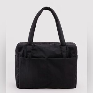 BAGGU Cloud Carry On Black Nylon Tote Travel Bag